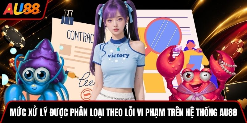Mức xử lý được phân loại theo lỗi vi phạm trên hệ thống AU88